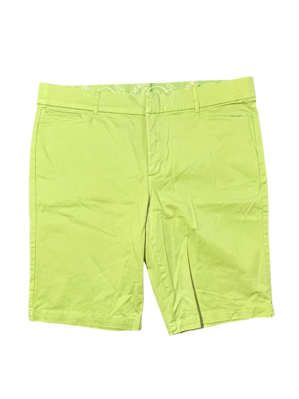 JM Collection Bermuda shorts women's size 16 Lime green low rise